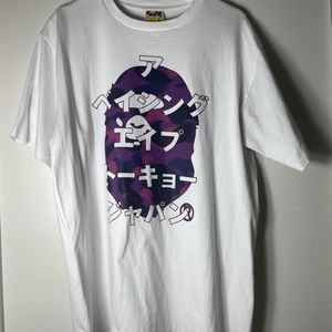 BAPE PINK & PURPLE T-SHIRT
MEN'S XL COMES WITH ORIGINAL BAGGY